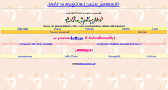 Desktop Screenshot of calciodonna.it